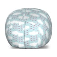 thumbnail image 1 of Hearts Storage Toy Bag Chair, Pattern of Clouds with Hearts Hanging Retro Style Layout, Stuffed Animal Organizer Washable Bag, Large Size, Pale Blue Pink and White, by Ambesonne, 1 of 3