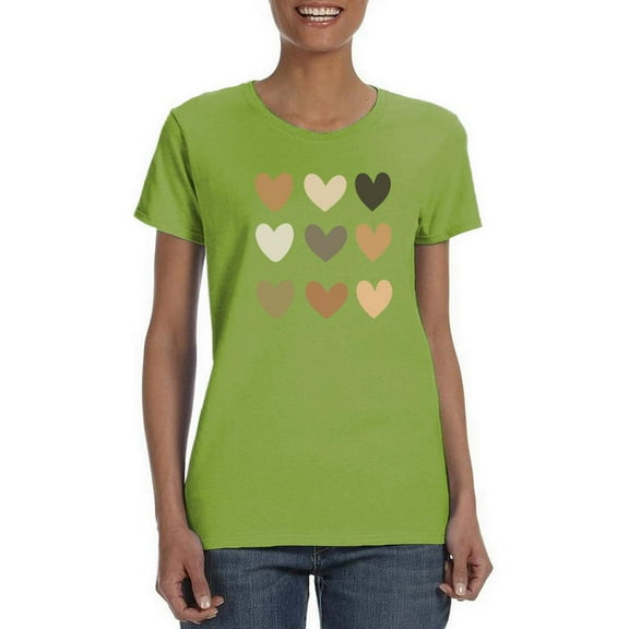 Hearts T-Shirt Women -Smartprints Designs, Female Medium