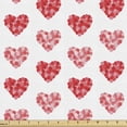thumbnail image 1 of Ambesonne Hearts Fabric by the Yard Upholstery, Shapes in Dots Love Theme, 3 Yards, Blush Pastel Pink, 1 of 4