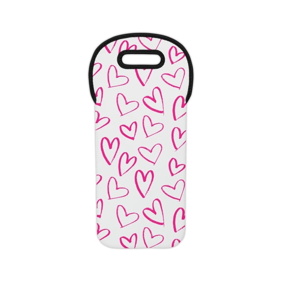 Hearts Wine Tote Bag