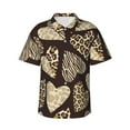 thumbnail image 1 of Hearts With Animal Skin Hawaiian Shirts For Men, Summer Short-Sleeve Relaxed-Fit Button-Down Shirts Xx-Large, 1 of 9