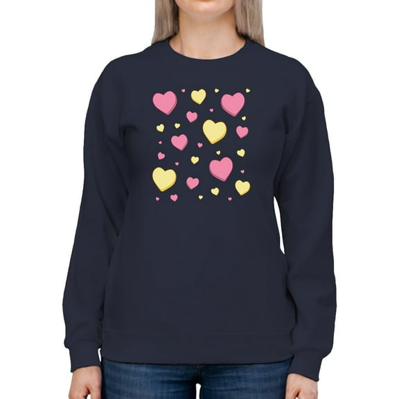 Hearts! Women Sweatshirt, Female x-Large