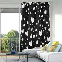 Hearts-a1 Blackout Curtains 84"x52" Thermal Insulated Curtain 1 Panel