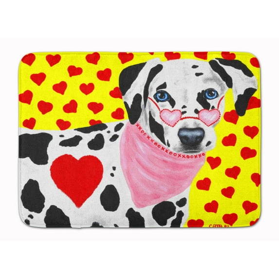 Hearts and Dalmatian Machine Washable Memory Foam Mat