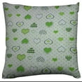thumbnail image 1 of Hearts and Dots Floral Print Decorative Cotton Throw Pillow/Sham Cushion Cover Green, 1 of 1