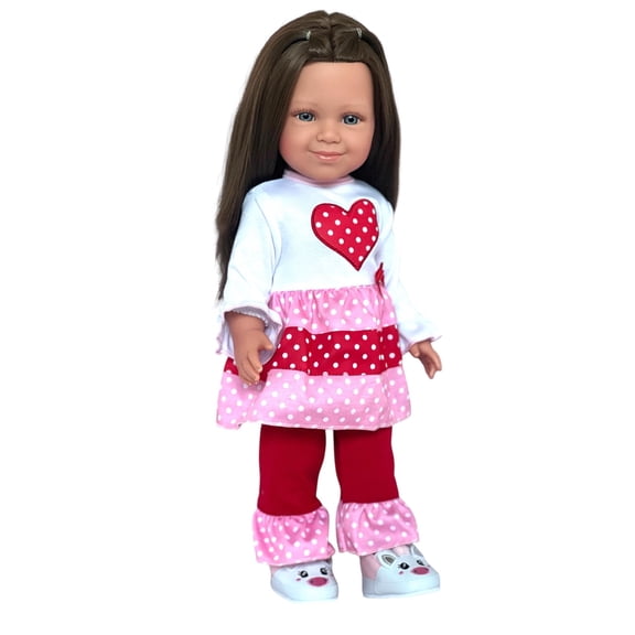 Hearts and Love Outfit Fits 18 Inch Kennedy and Friends Dolls- Fits ALL 18 Inch Fashion Girl Dolls