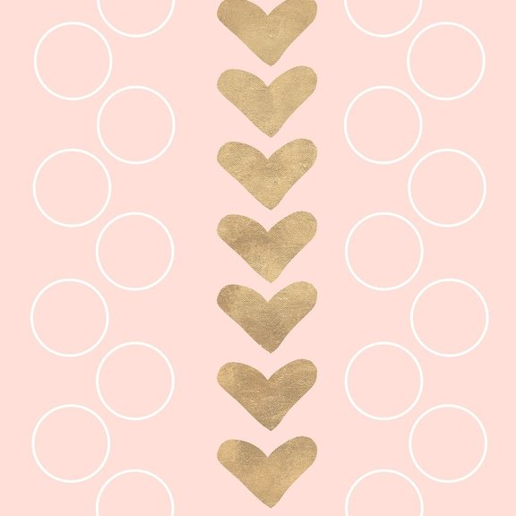 Hearts and Os Poster Print by SD Graphics Studio (24 x 24)