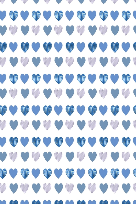 Hearts wallpaper notebook pale blue: wonderful notebook with hearts (Paperback)