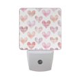 thumbnail image 1 of Hearts with Plaids Pattern Valentine LED Night Light Sensor Lamp Plug-in Adjustable Brightness 2 Pack, 1 of 7