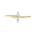 thumbnail image 1 of HeartsAndYou 0.12ct Marquise Cut Moissanite Engagement Ring for Women 18k Yellow Gold Over Silver Minimalist, 1 of 5