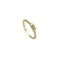 thumbnail image 1 of HeartsAndYou 0.1ct Baguette Cut Moissanite Engagement Ring for Women Solitaire 18k Yellow Gold Over Silver, 1 of 6
