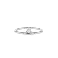 thumbnail image 1 of HeartsAndYou 0.2ct Engagement Ring for Women Round Cut Moissanite Minimalist Design 18k White Gold Over Silver, 1 of 4