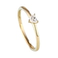 thumbnail image 1 of HeartsAndYou 0.2ct Heart Cut Moissanite Engagement Ring for Women Minimalist Promise 18k Yellow Gold Over Silver, 1 of 4