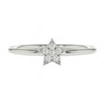 thumbnail image 1 of HeartsAndYou 0.35ct Round Moissanite Star Shaped Minimalist Engagement Ring for Women 18k White Gold Over Silver, 1 of 4