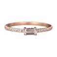 thumbnail image 1 of HeartsAndYou 0.3ct Natural Morganite & Diamond Engagement Ring Minimalist 14k SOLID Rose Gold, 1 of 9