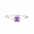 thumbnail image 1 of HeartsAndYou 0.4ct Natural Purple Amethyst Engagement Ring Solitaire 14k SOLID White Gold, 1 of 9
