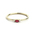 thumbnail image 1 of HeartsAndYou 0.4ct Natural Ruby Diamond Trilogy Minimalist Engage Ring 14k SOLID Yellow Gold, 1 of 9