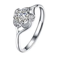 thumbnail image 1 of HeartsAndYou 0.5ct Heart Cut Moissanite Solitaire Proposal Engagement Ring for Women 18k White Gold Over Silver Stylish, 1 of 7