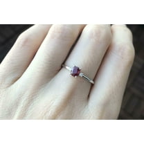 HeartsAndYou 0.65ct Natural Ruby Ring Trilogy 100% REAL 14k SOLID White Gold