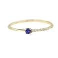 thumbnail image 1 of HeartsAndYou 0.6ct Natural Sapphire Diamond Engagement Ring Minimalist 14k SOLID Yellow Gold, 1 of 9