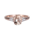 thumbnail image 1 of HeartsAndYou 1.03ct Natural Peach Morganite Solitaire Engagement Ring 14k SOLID Rose Gold, 1 of 9