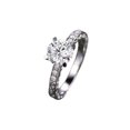 thumbnail image 1 of HeartsAndYou 1.2ct Engagement Ring for Women Round Cut Moissanite Vintage Inspired Inspired 18k White Gold Over Silver, 1 of 7