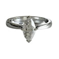 thumbnail image 1 of HeartsAndYou 1.2ct Marquise Cut Moissanite Engagement Ring for Women Solitaire 18k White Gold Over Silver, 1 of 1