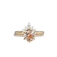 thumbnail image 1 of HeartsAndYou 1.2ct Natural Peach Morganite Engagement Ring 14k SOLID Yellow Gold Bridal Set, 1 of 9