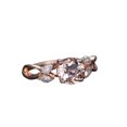 thumbnail image 1 of HeartsAndYou 1.2ct Natural Peach Morganite Leaf Accent Engagement Ring 14k SOLID Rose Gold, 1 of 9