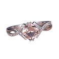 thumbnail image 1 of HeartsAndYou 1.3ct Natural Peach Morganite Promise Engagement Ring 100% 14k SOLID White Gold, 1 of 9