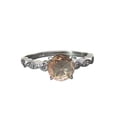 thumbnail image 1 of HeartsAndYou 1.4ct Natural Peach Morganite Solitaire Engagement Ring 14k SOLID White Gold, 1 of 9