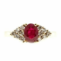 HeartsAndYou 1.4ct Natural Ruby & Diamond Ring Accents 100% REAL 14k SOLID Rose Gold