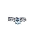 thumbnail image 1 of HeartsAndYou 1.5ct Natural Aquamarine Bridal Set Open Style Band 100% 14k SOLID White Gold, 1 of 9