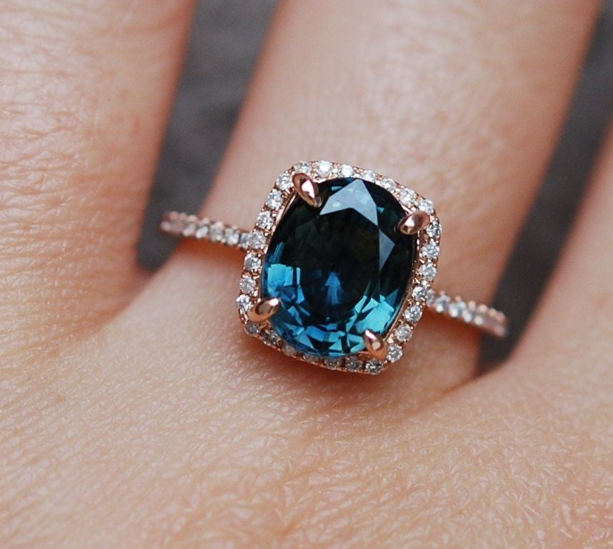 London Blue Topaz Engagement Ring