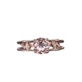 thumbnail image 1 of HeartsAndYou 1.5ct Natural Peach Morganite Bamboo Leaf Engagement Ring 14k SOLID Rose Gold, 1 of 9