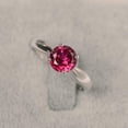 thumbnail image 1 of HeartsAndYou 1.5ct Natural Pink Ruby Classic 4 Prong Solitaire Ring 100% 14k SOLID White Gold, 1 of 8