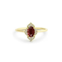 HeartsAndYou 1.5ct Natural Ruby & Diamond Halo Ring 100% 14k SOLID Yellow Gold Valentine Gift