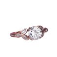 thumbnail image 1 of HeartsAndYou 1.5ct Round Cut Moissanite Engagement Ring for Women Leaf Marquise Accent 18k Rose Gold Over Silver, 1 of 8