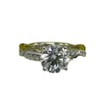 thumbnail image 1 of HeartsAndYou 1.5ct Round Cut Moissanite Infinity Solitaire Engagement Ring for Women 18k White Gold Over Silver Stylish, 1 of 8