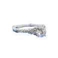 thumbnail image 1 of HeartsAndYou 1.5ct Round Cut Moissanite Solitaire with Accent Filigree Ring 18k White Gold Over Silver For Women, 1 of 9