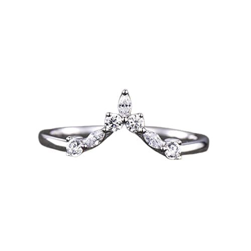 HeartsAndYou 1.6ct Marquise Cut Moissanite Engagement Ring for Women Curved Crown 18k White Gold Over Silver