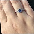 thumbnail image 1 of HeartsAndYou 1.6ct Natural Blue Sapphire & Diamond Halo Ring 100% REAL 14k SOLID White Gold, 1 of 8