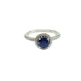 thumbnail image 1 of HeartsAndYou 1.6ct Natural Blue Sapphire & Diamond Ring Halo 100% REAL 14k SOLID White Gold, 1 of 9