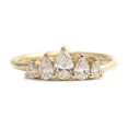 thumbnail image 1 of HeartsAndYou 1.6ct Pear Cut Moissanite Engagement Ring for Women 18k Yellow Gold Over Silver Crown Tiara, 1 of 8