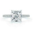 thumbnail image 1 of HeartsAndYou 1.7ct Asscher Cut Moissanite Engagement Ring for Women 18k White Gold Over Silver Accents Solitaire, 1 of 6