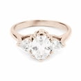 thumbnail image 1 of HeartsAndYou 1.7ct Oval Cut Moissanite Engagement Ring for Women Solitaire Trilogy 18k Rose Gold Over Silver, 1 of 7