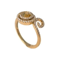 HeartsAndYou 1.7ct Round Cut Moissanite Engagement Ring for Women 18k Rose Gold over Silver Round Twist