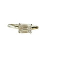 thumbnail image 1 of HeartsAndYou 1.9ct Engagement Ring for Women Emerald Cut Moissanite Solitaire Design 18k White Gold over Silver, 1 of 9