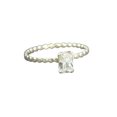 thumbnail image 1 of HeartsAndYou 1ct Engagement Ring for Women Radiant Cut Moissanite Ball Shank Solitaire 18k White Gold Over Silver, 1 of 8