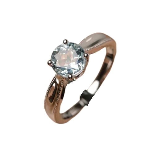 HeartsAndYou 1ct Engagement Ring for Women Round Cut Moissanite Solitaire Milgrain 18k White Gold Over Silver